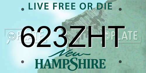 623ZHT New Hampshire License Plate