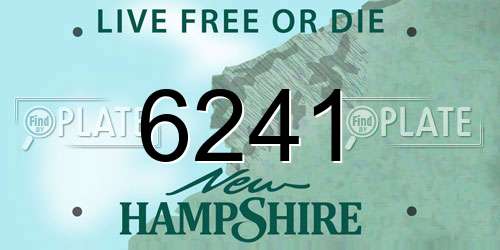 6241 New Hampshire License Plate