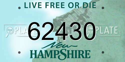 62430 New Hampshire License Plate