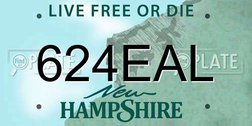 624EAL New Hampshire License Plate