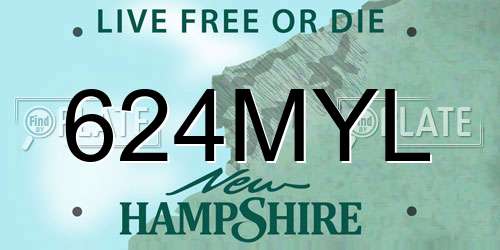 624MYL New Hampshire License Plate