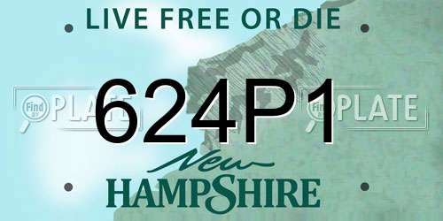 624P1 New Hampshire License Plate