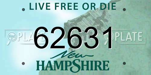 62631 New Hampshire License Plate