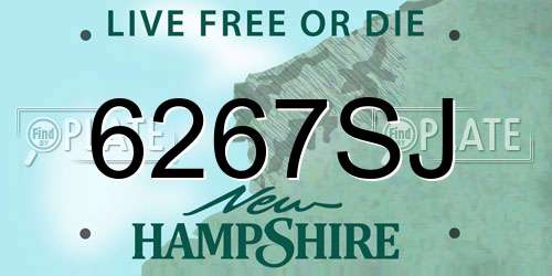 6267SJ New Hampshire License Plate
