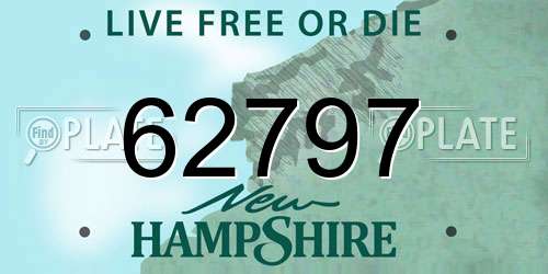 62797 New Hampshire License Plate