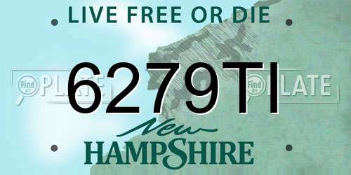 6279TI New Hampshire License Plate