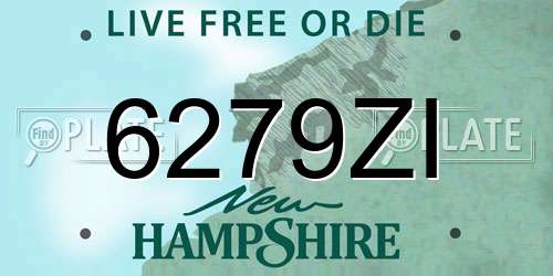 6279ZI New Hampshire License Plate