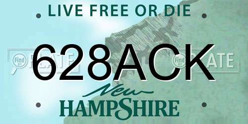 628ACK New Hampshire License Plate