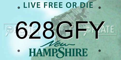 628GFY New Hampshire License Plate