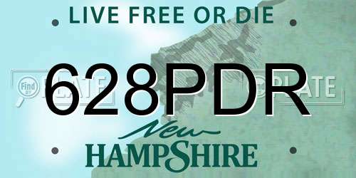 628PDR New Hampshire License Plate