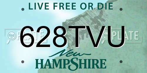 628TVU New Hampshire License Plate