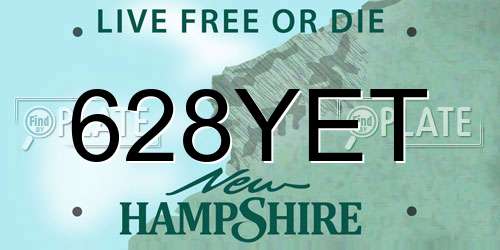 628YET New Hampshire License Plate
