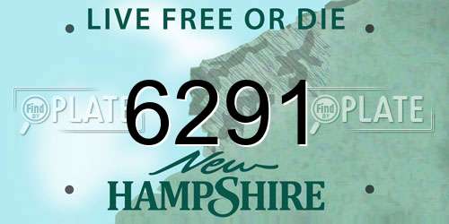 6291 New Hampshire License Plate