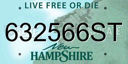 632566ST New Hampshire License Plate