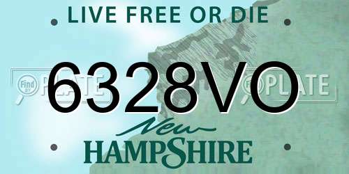 6328VO New Hampshire License Plate