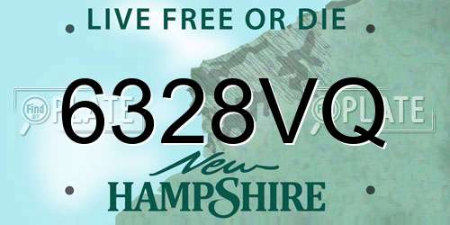 6328VQ New Hampshire License Plate