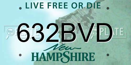 632BVD New Hampshire License Plate