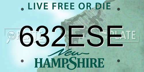 632ESE New Hampshire License Plate
