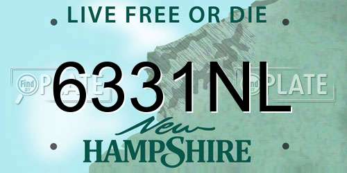 6331NL New Hampshire License Plate