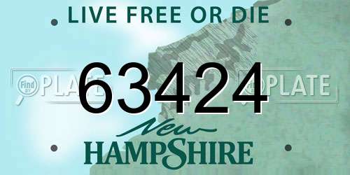 63424 New Hampshire License Plate