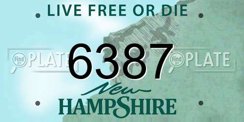 6387 New Hampshire License Plate
