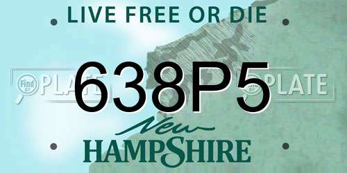 638P5 New Hampshire License Plate