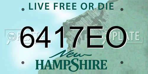 6417EO New Hampshire License Plate