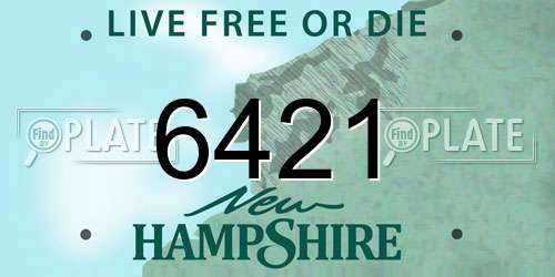 6421 New Hampshire License Plate
