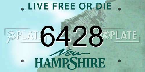 6428 New Hampshire License Plate