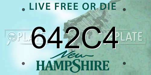 642C4 New Hampshire License Plate
