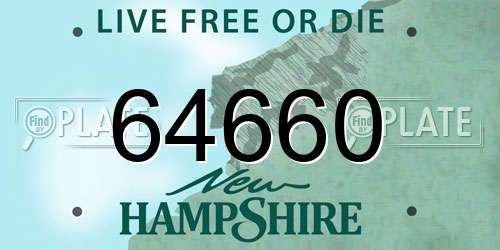 64660 New Hampshire License Plate