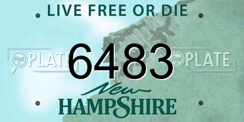 6483 New Hampshire License Plate