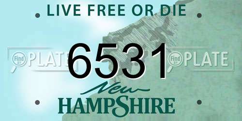 6531 New Hampshire License Plate