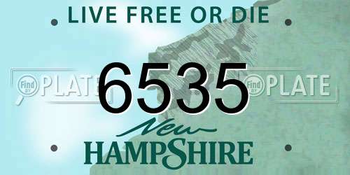 6535 New Hampshire License Plate