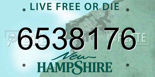 6538176 New Hampshire License Plate