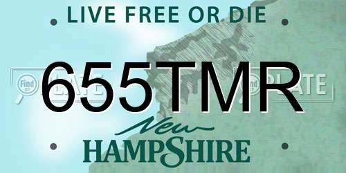 655TMR New Hampshire License Plate
