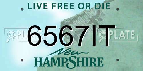 6567IT New Hampshire License Plate