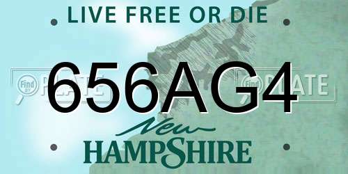 656AG4 New Hampshire License Plate