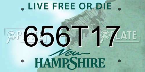 656T17 New Hampshire License Plate