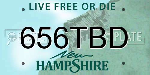 656TBD New Hampshire License Plate