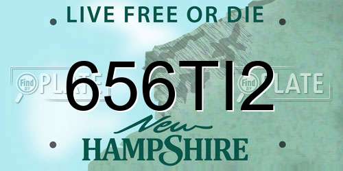656TI2 New Hampshire License Plate