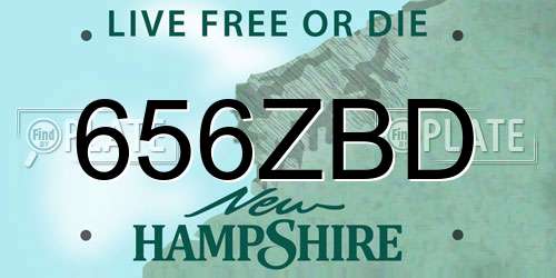 656ZBD New Hampshire License Plate