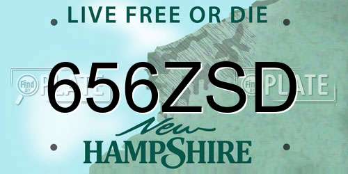 656ZSD New Hampshire License Plate