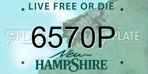 6570P New Hampshire License Plate