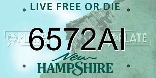 6572AI New Hampshire License Plate