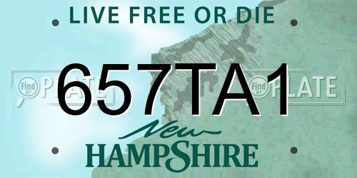 657TA1 New Hampshire License Plate