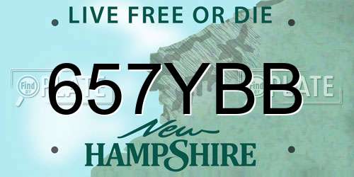 657YBB New Hampshire License Plate