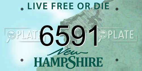 6591 New Hampshire License Plate