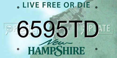 6595TD New Hampshire License Plate