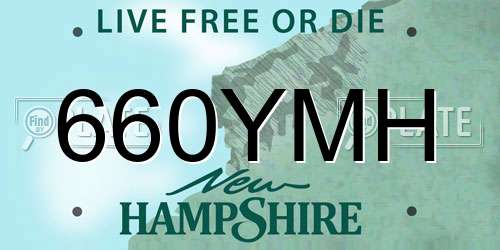 660YMH New Hampshire License Plate
